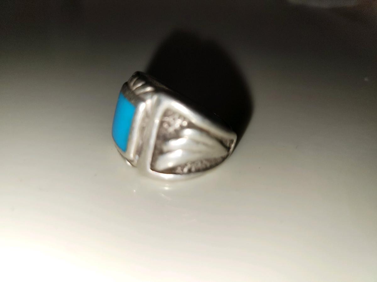 Southwestern Style Sterling and Turquoise Vintage Ring