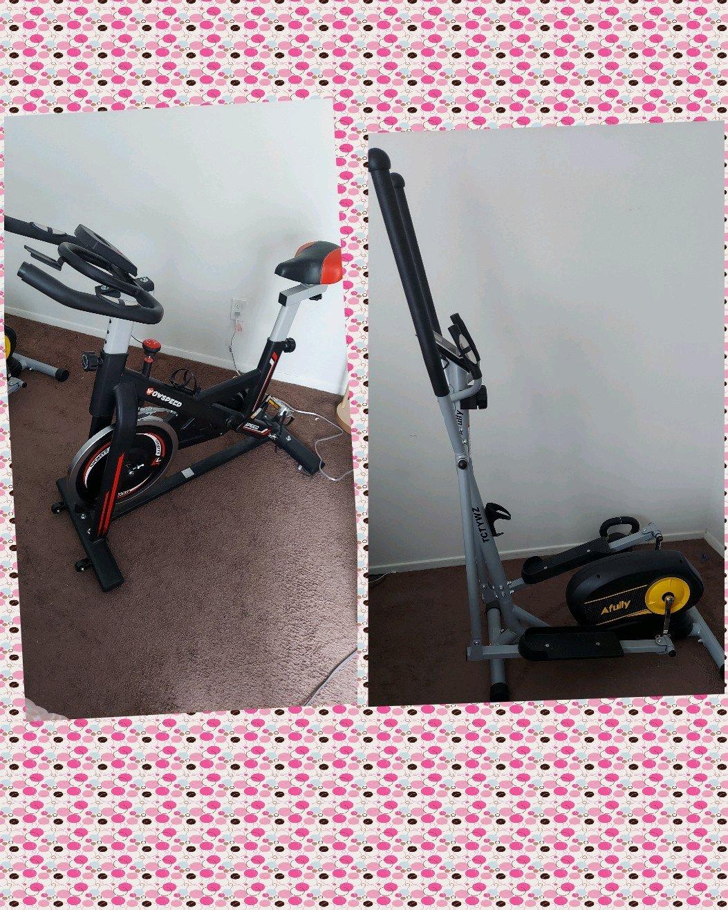 excercise cycling bike and leg elliptical machine