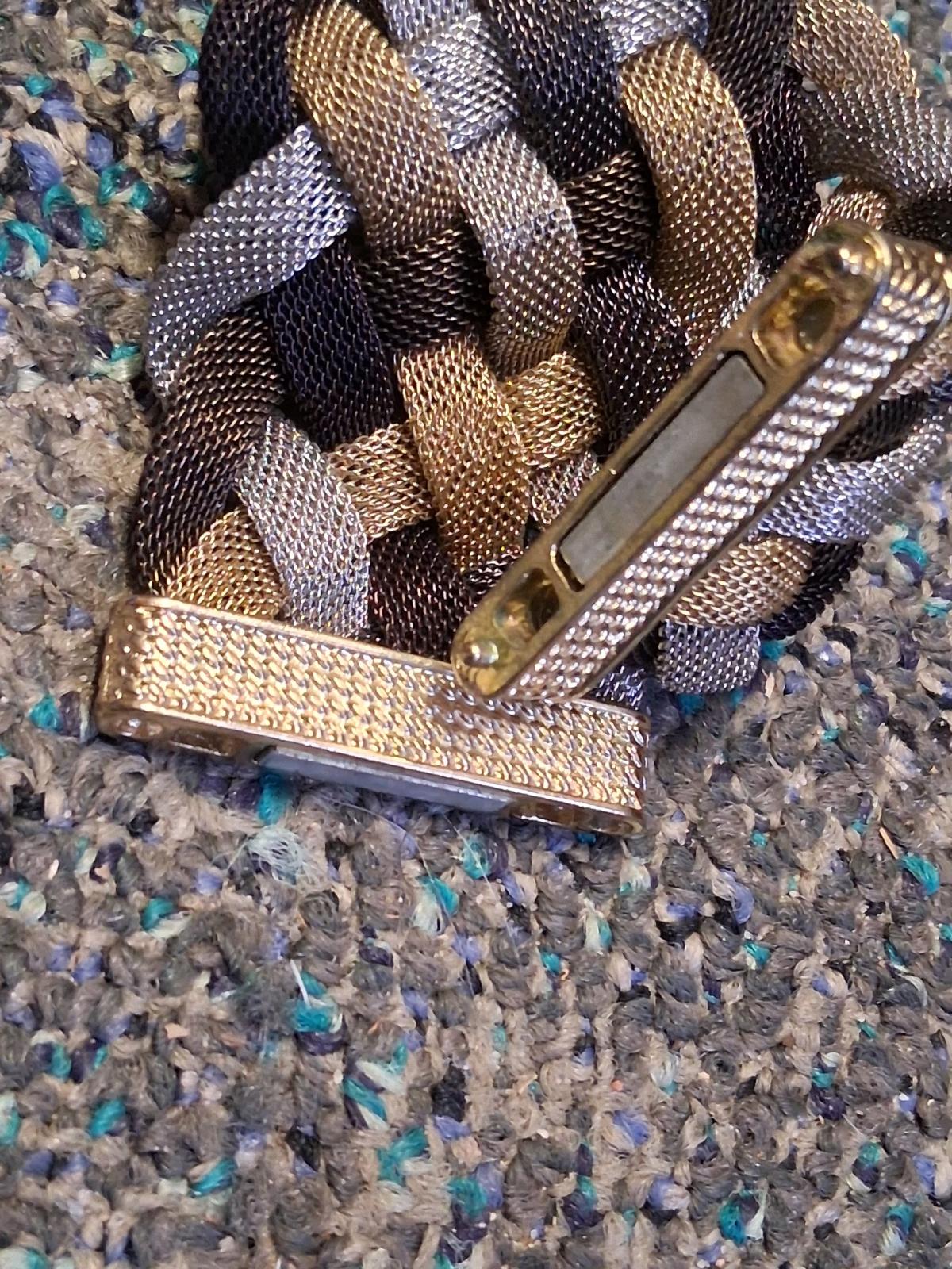 TriColor Braided Mesh Bracelet with Magnetic Clasp
