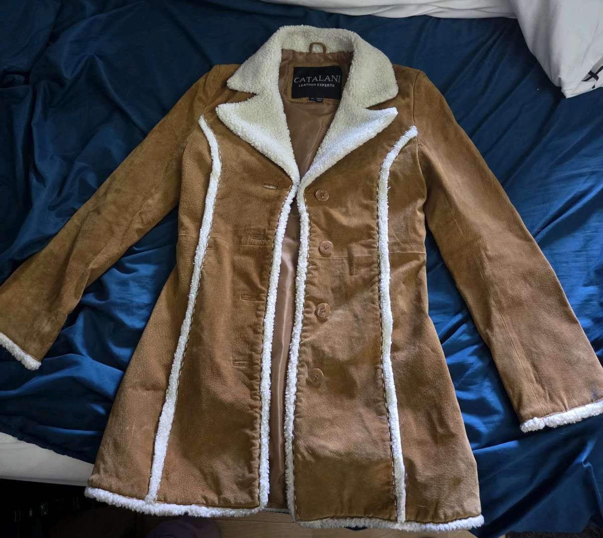 catalani suede coat