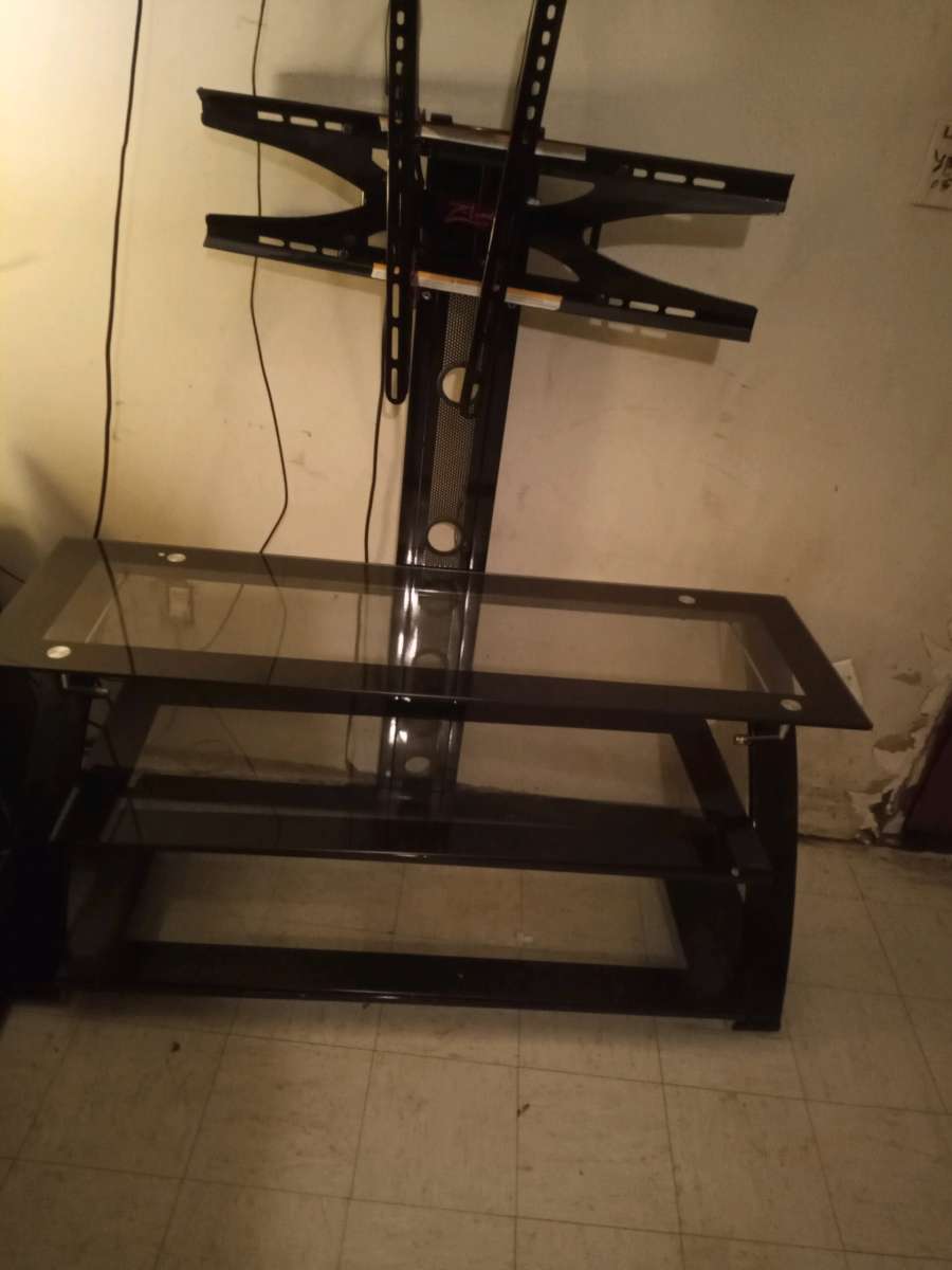 zline TV stand 3 tier glass table