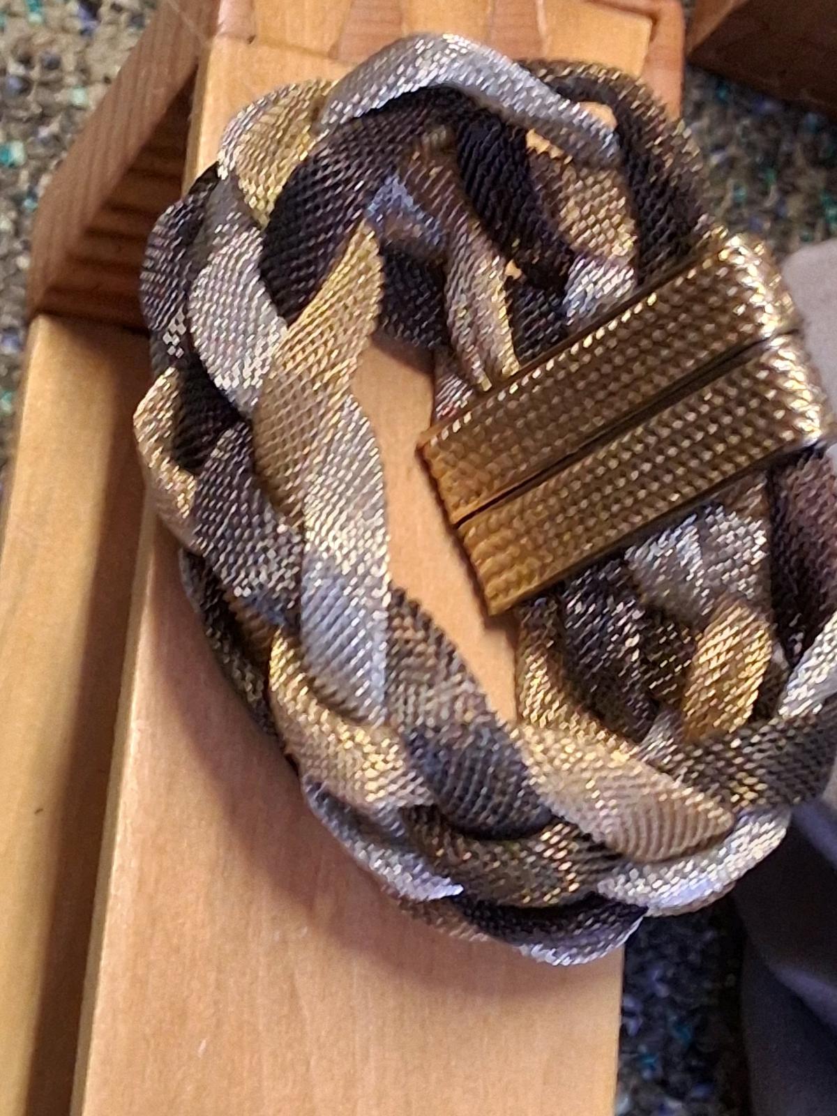 TriColor Braided Mesh Bracelet with Magnetic Clasp