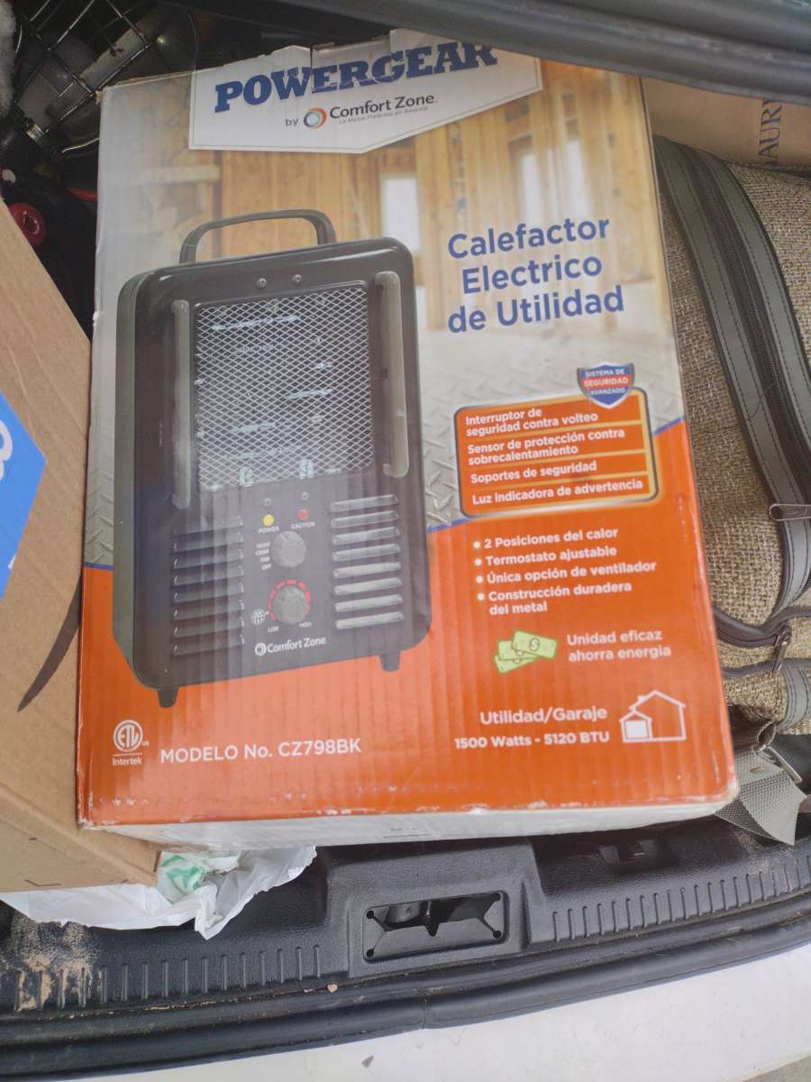 electric heater with the safety is on it brand new