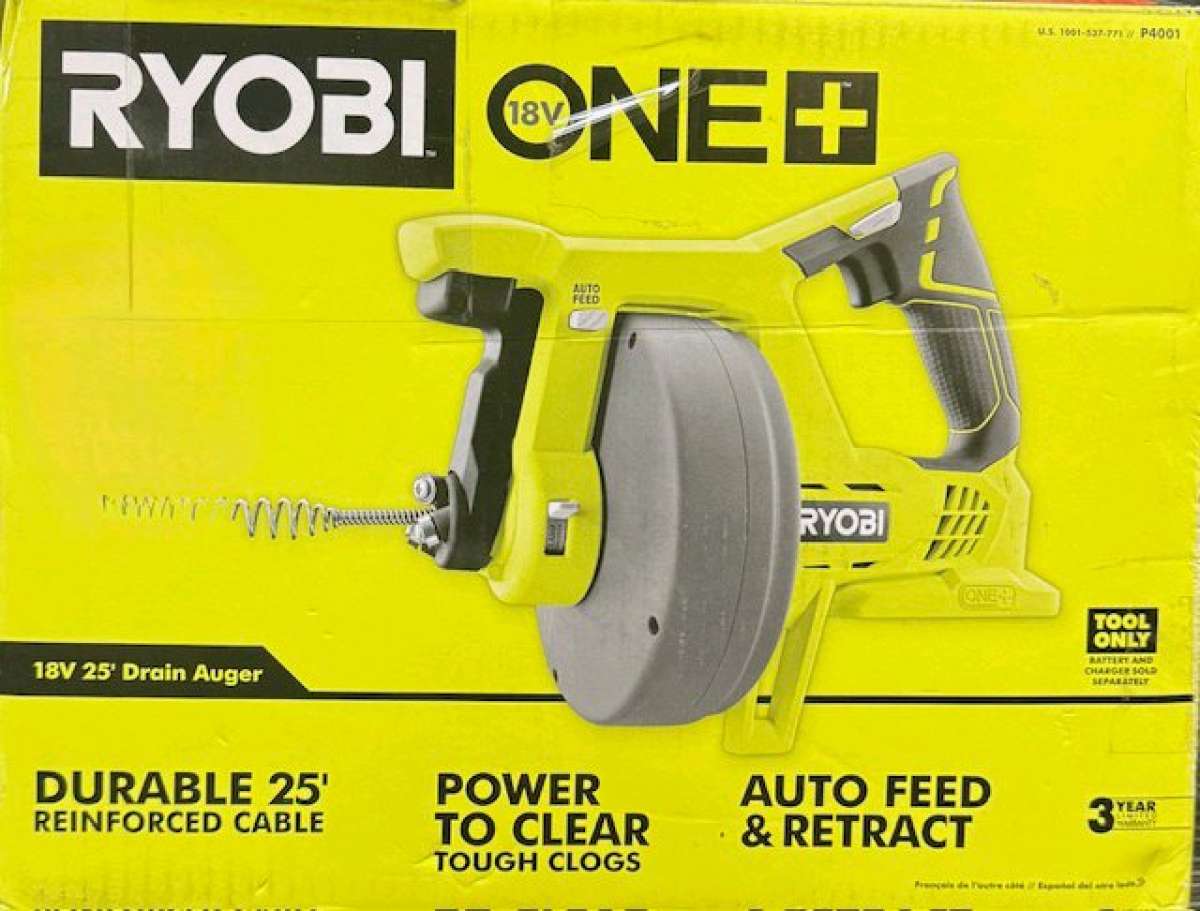 Ryobi 18v drain auger