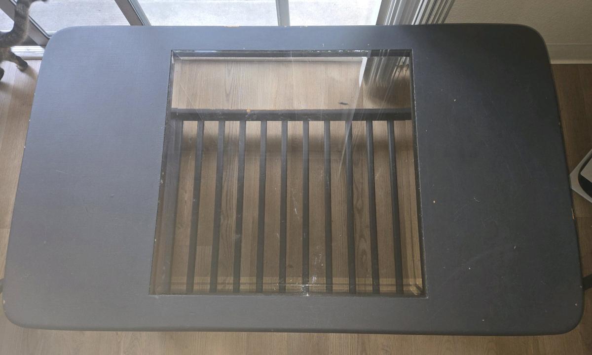 Glass top coffee table for sale