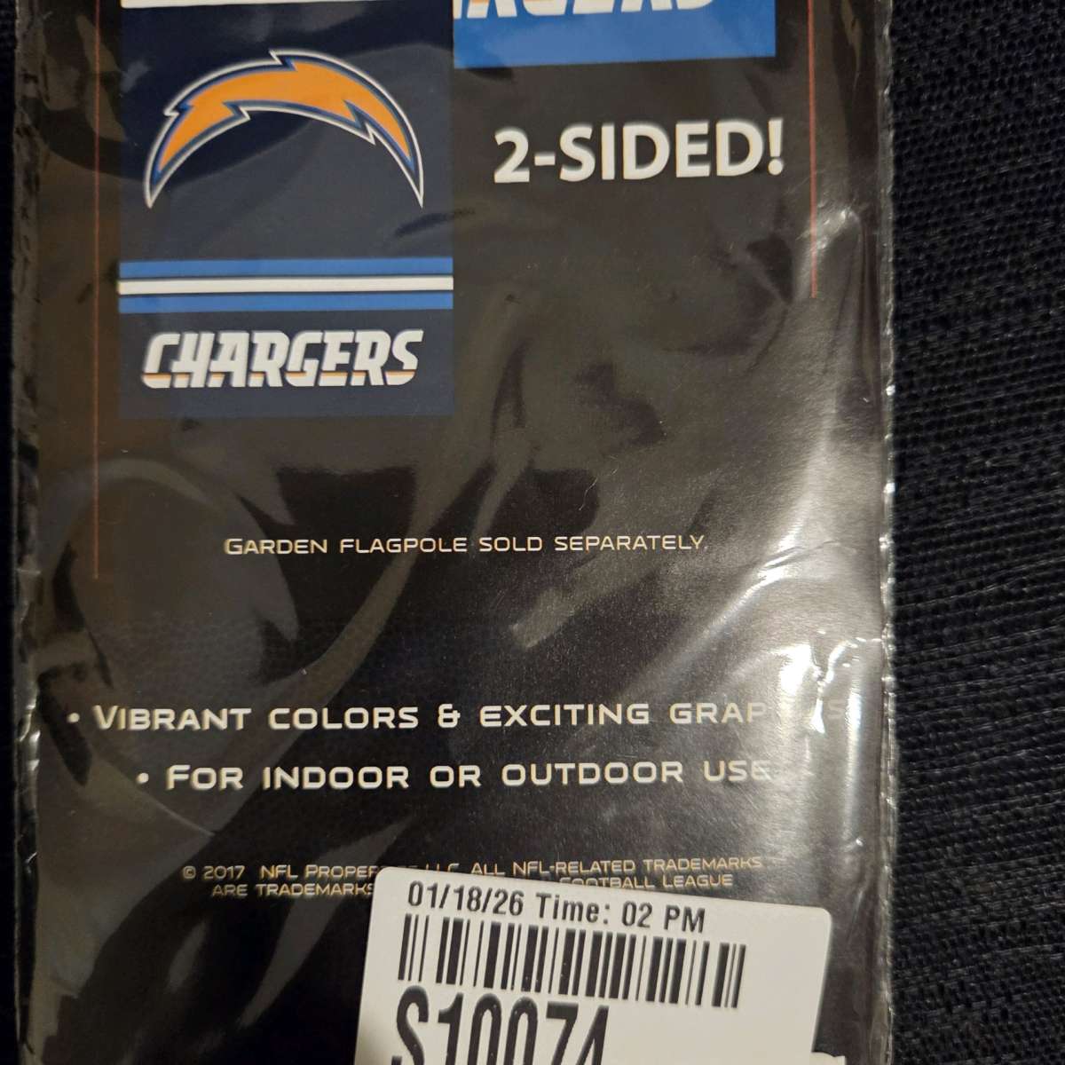 NFL Chargers Garden Flag New
