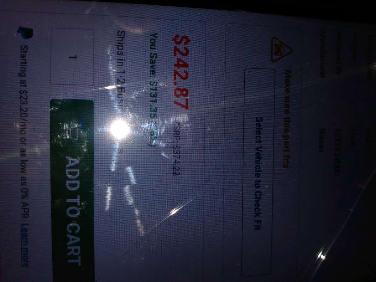 Nissan clip on front bumper sign