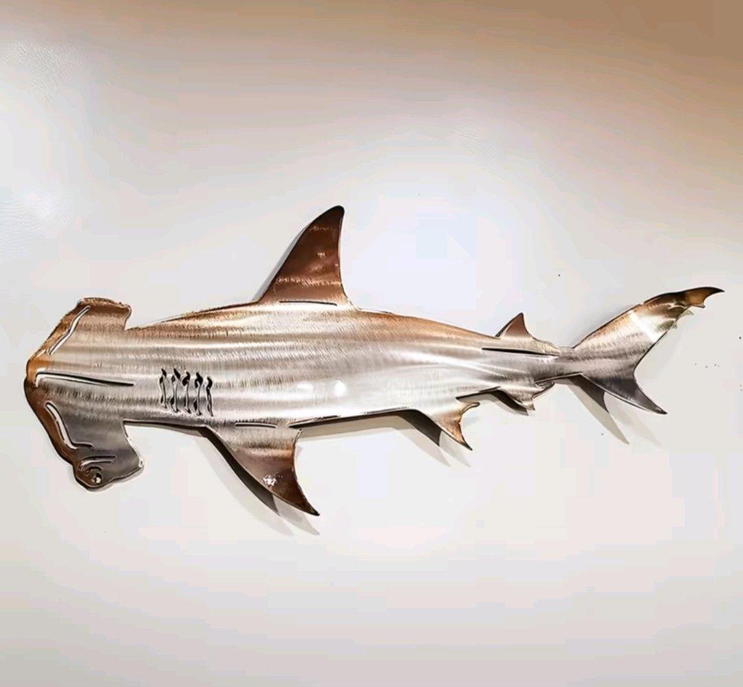 Metal Hammerhead Shark all Decor