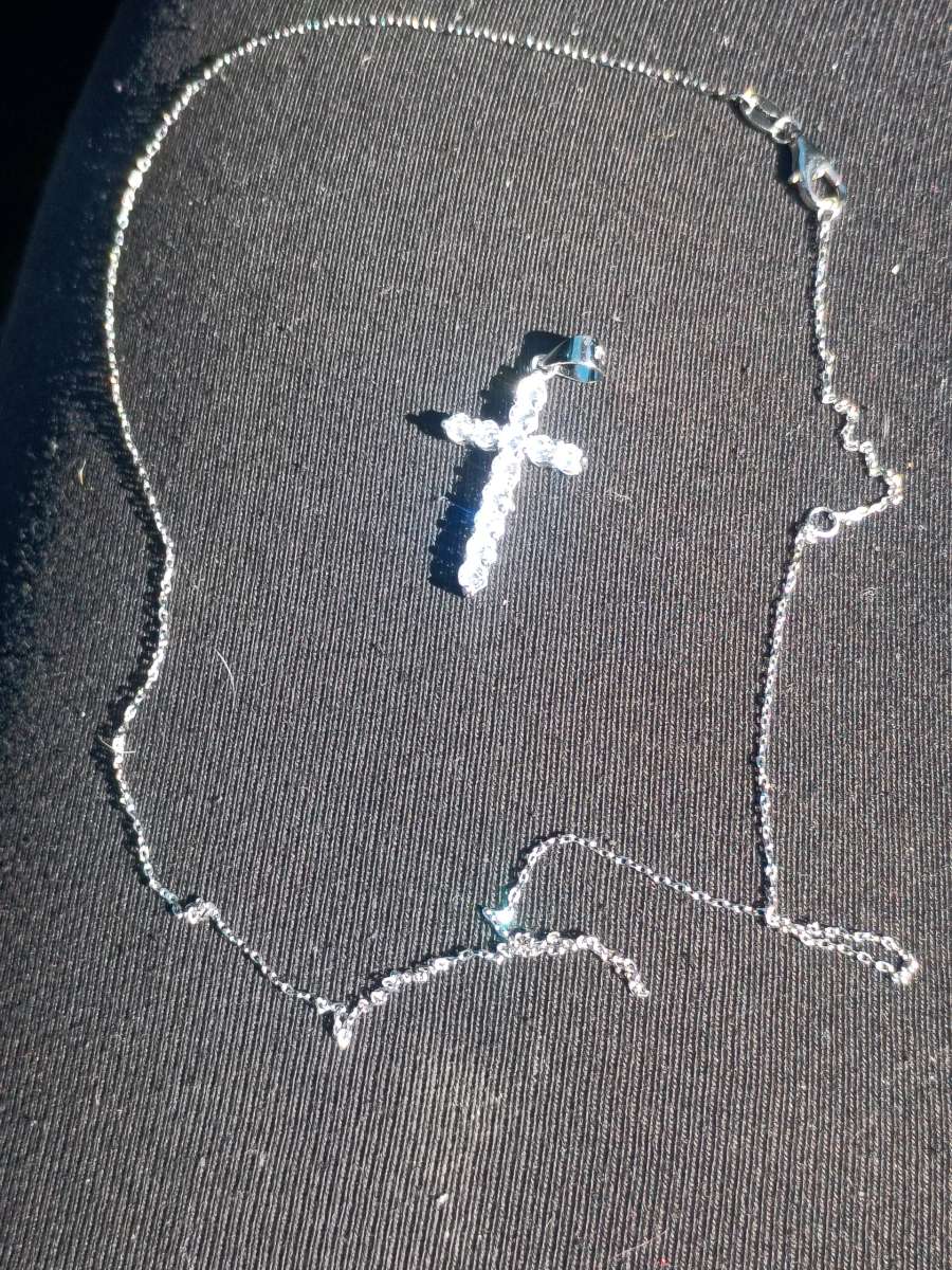 925 silver diamond cross