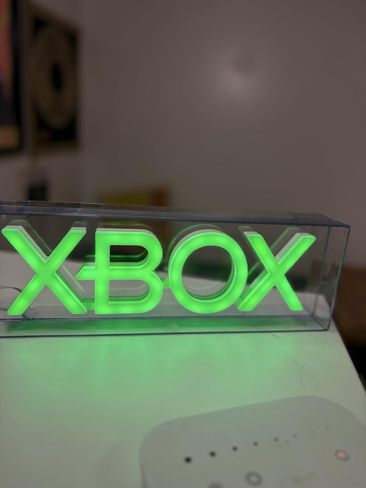 Xbox LED Neon Light  Green Logo Sign  Gamer Room Decor  Wall
