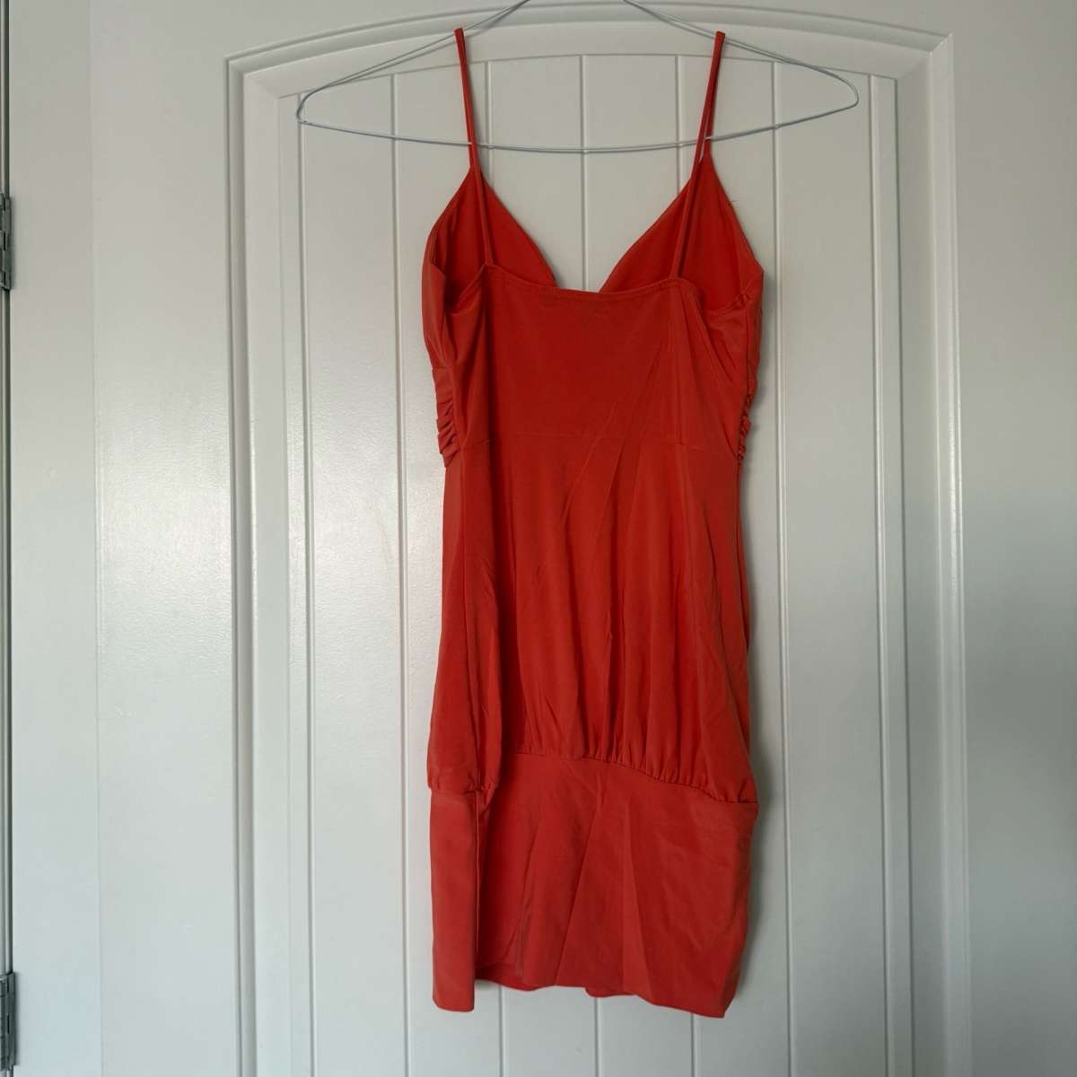 Wet Seal Red Orange Empire Waist Mini Dress with BuiltIn Pad
