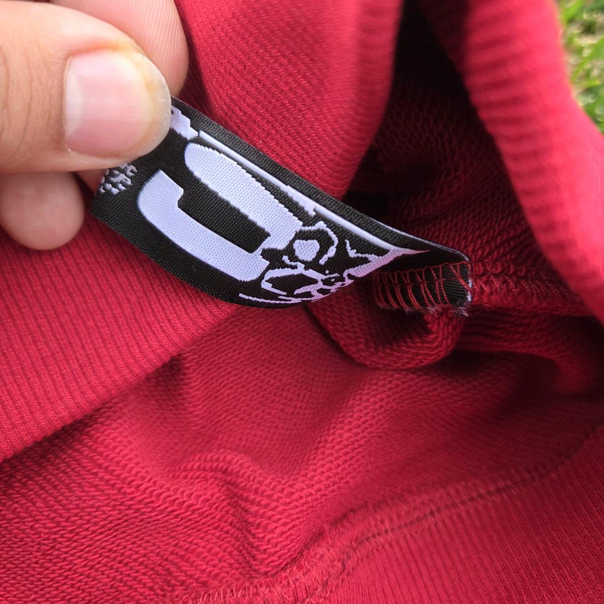 BRAND NEW SP5DER MAROON HOODIE