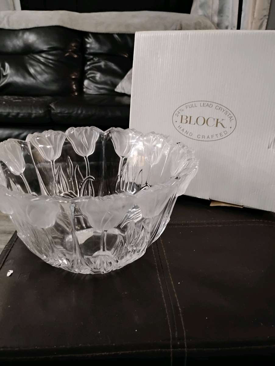 Block Crystal Tulip Bowl