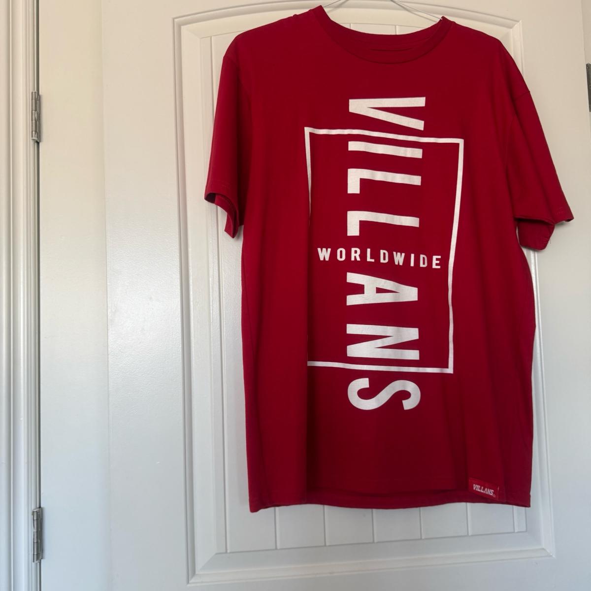 Villans Worldwide Red Graphic TShirt  Bold Streetwear State