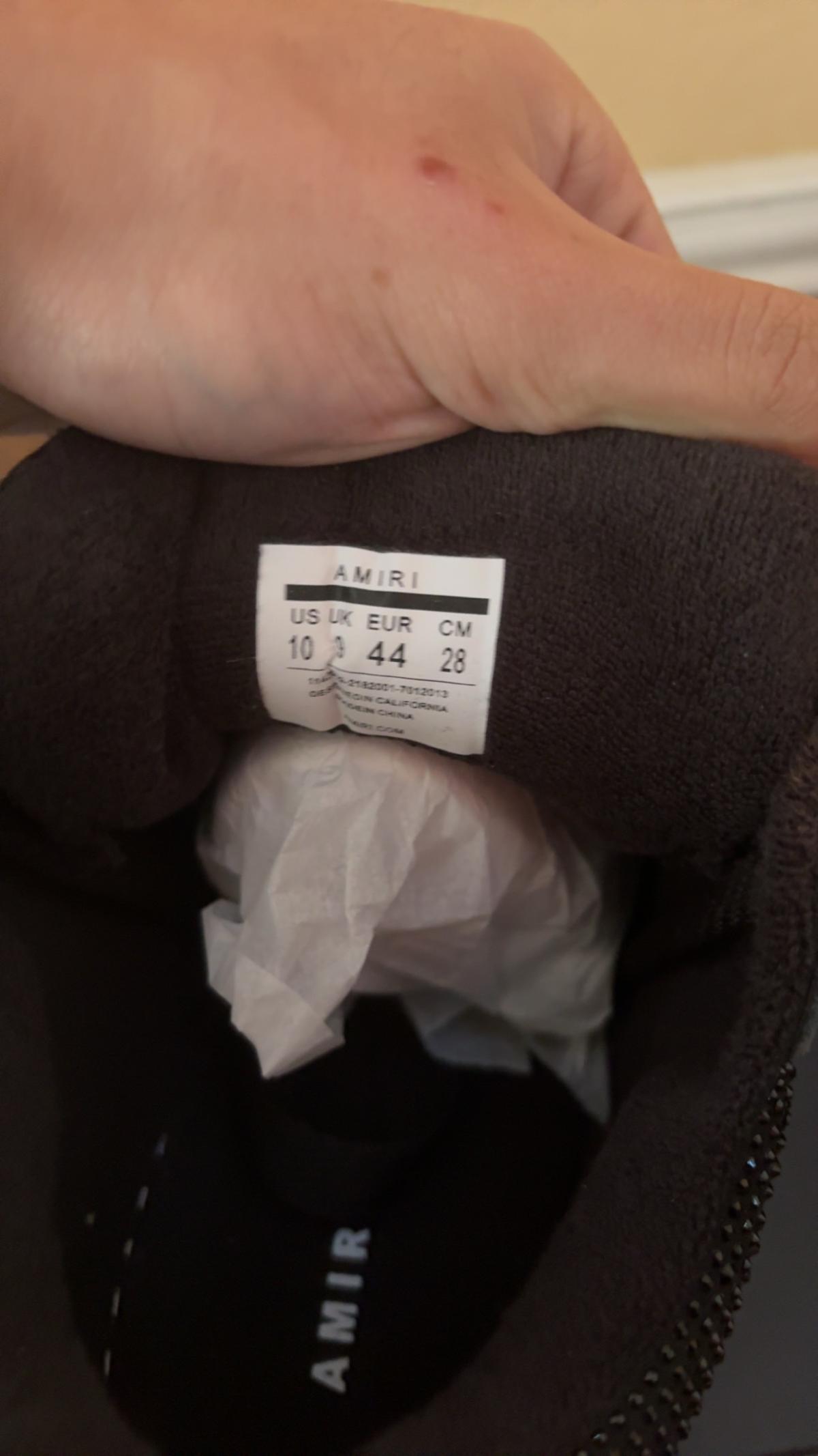 Black amiri ma1 crystal brand new size 10