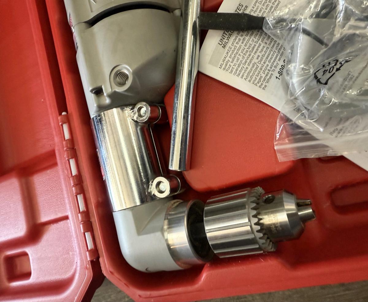 Milwaukee corded right angle drill