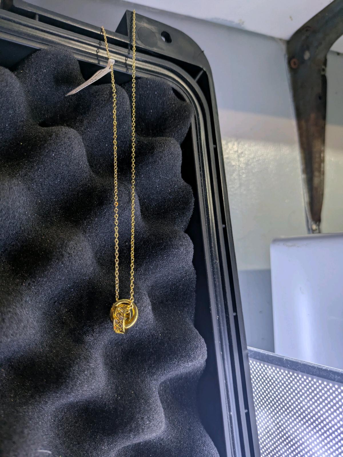 925 Sterling Silver with Two Hoop Pendant