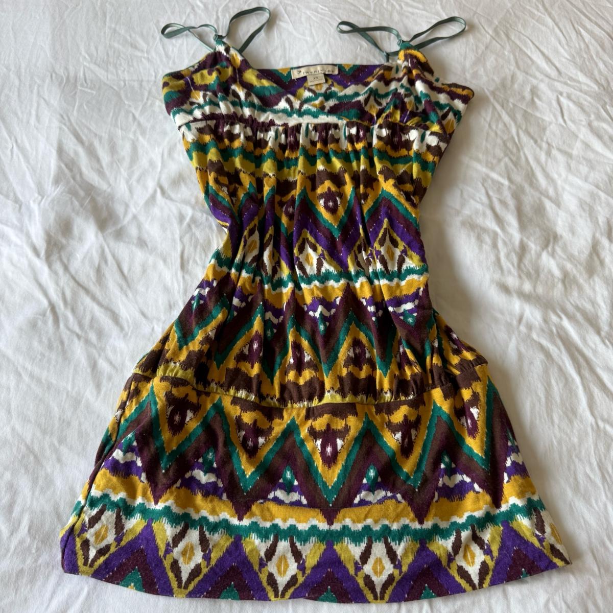 Twentyone XS Boho Tribal Print Sleeveless Top  Multicolor Ik