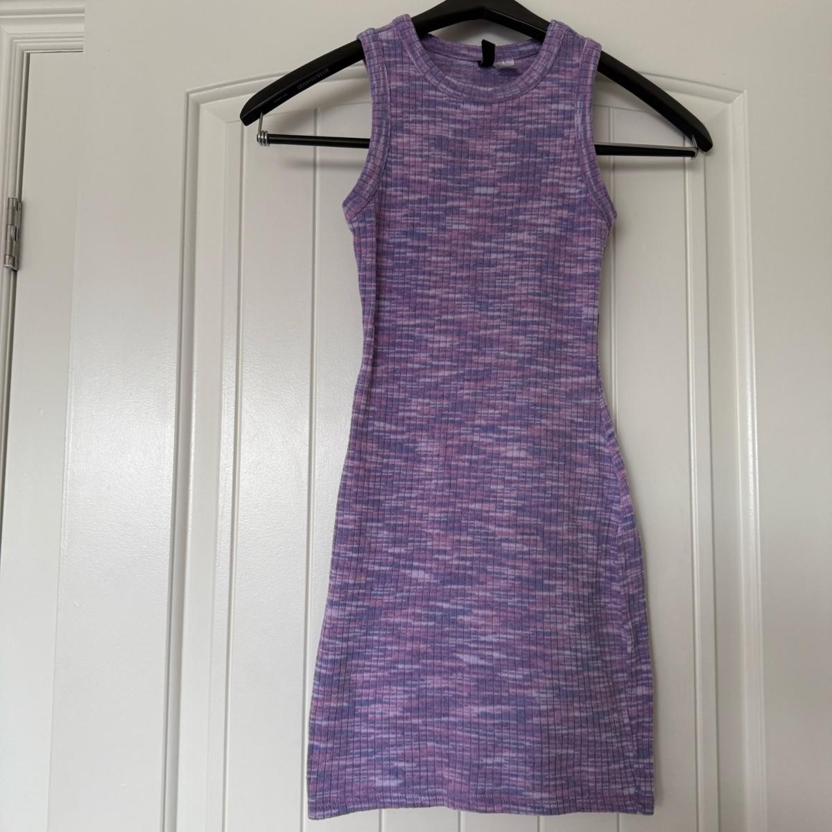 Lavender Ribbed Bodycon Mini Dress XXS  Worn Once  Stretchy