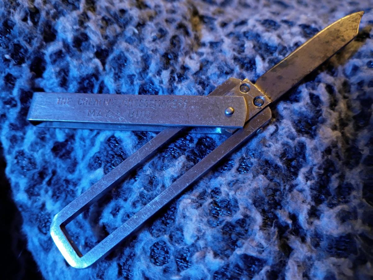 vintage cheesemakers trifold knife