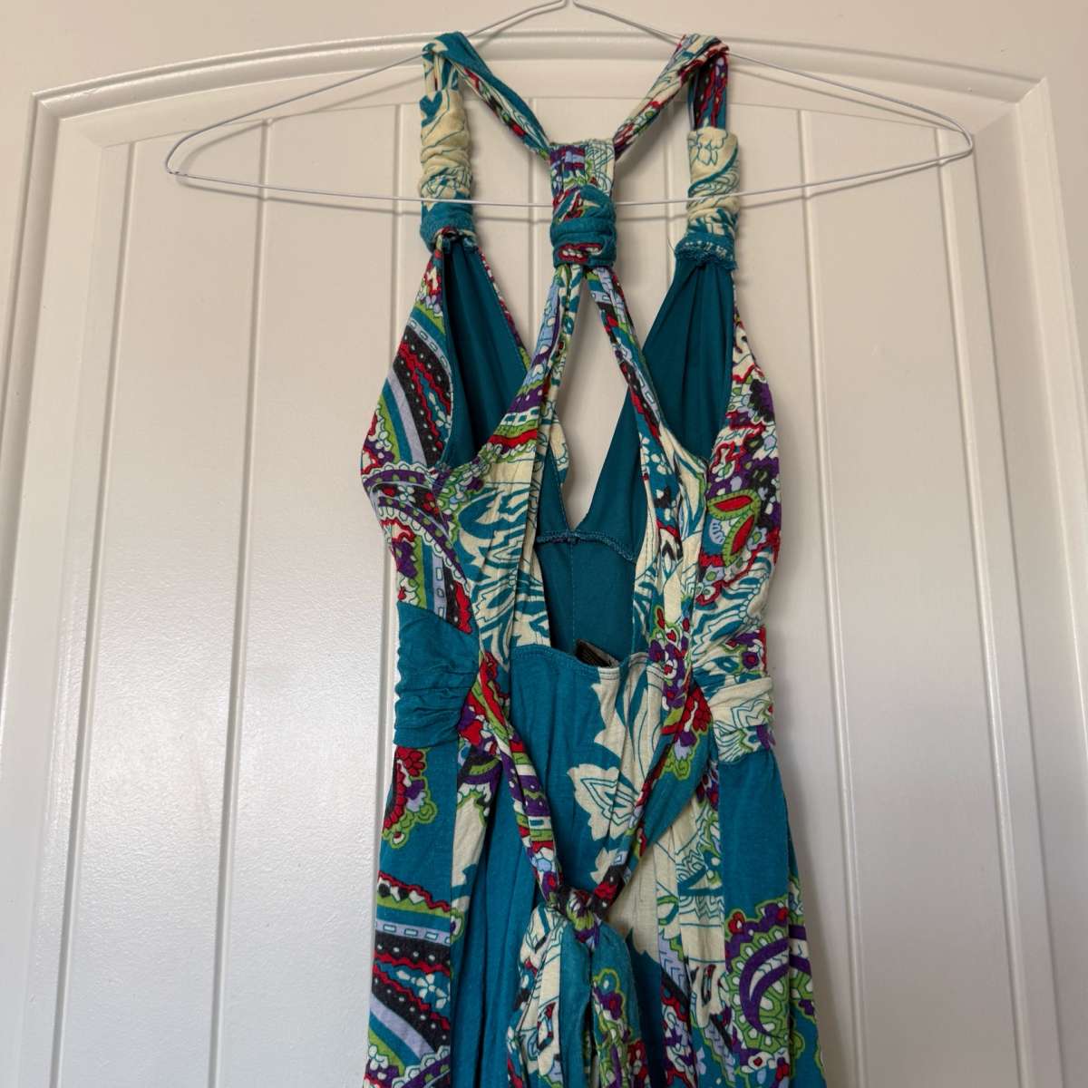 Forever 21 Boho Paisley Dress  Small  Padded Bra Top  Teal