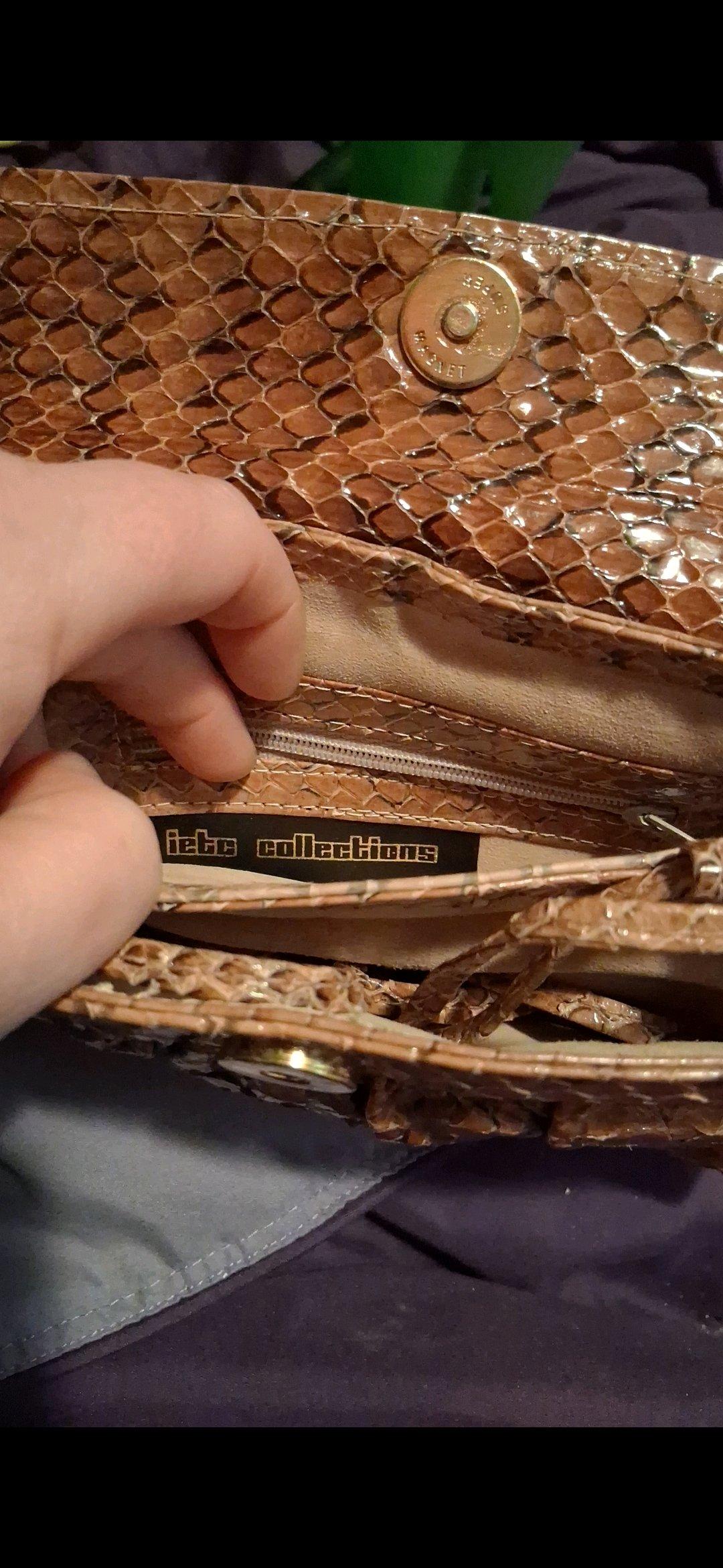 Snakeskin clutch purse