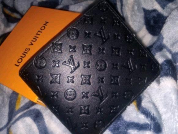 black LV wallet