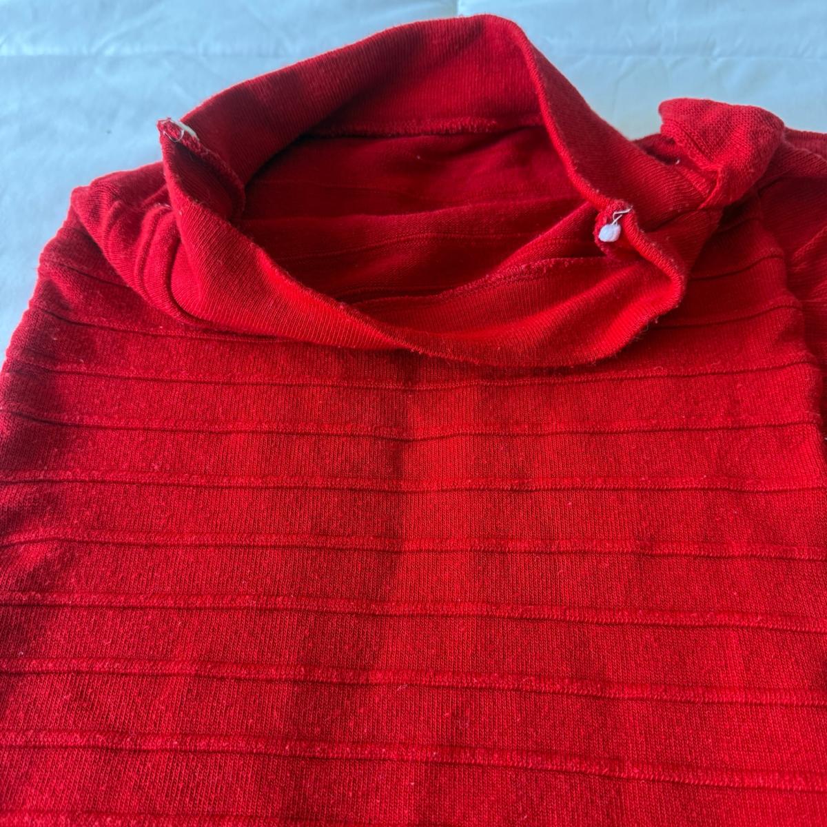 Red Ribbed Knit Ruffle Bodycon Skirt  Convertible Strapless