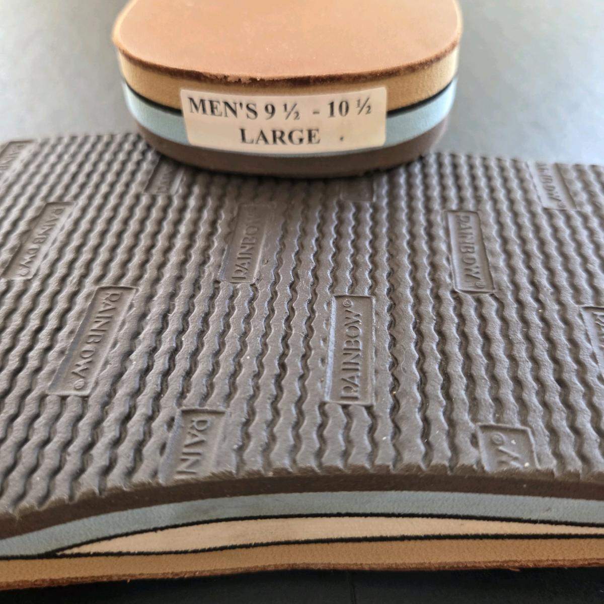 Mens Rainbow flipflops Size L