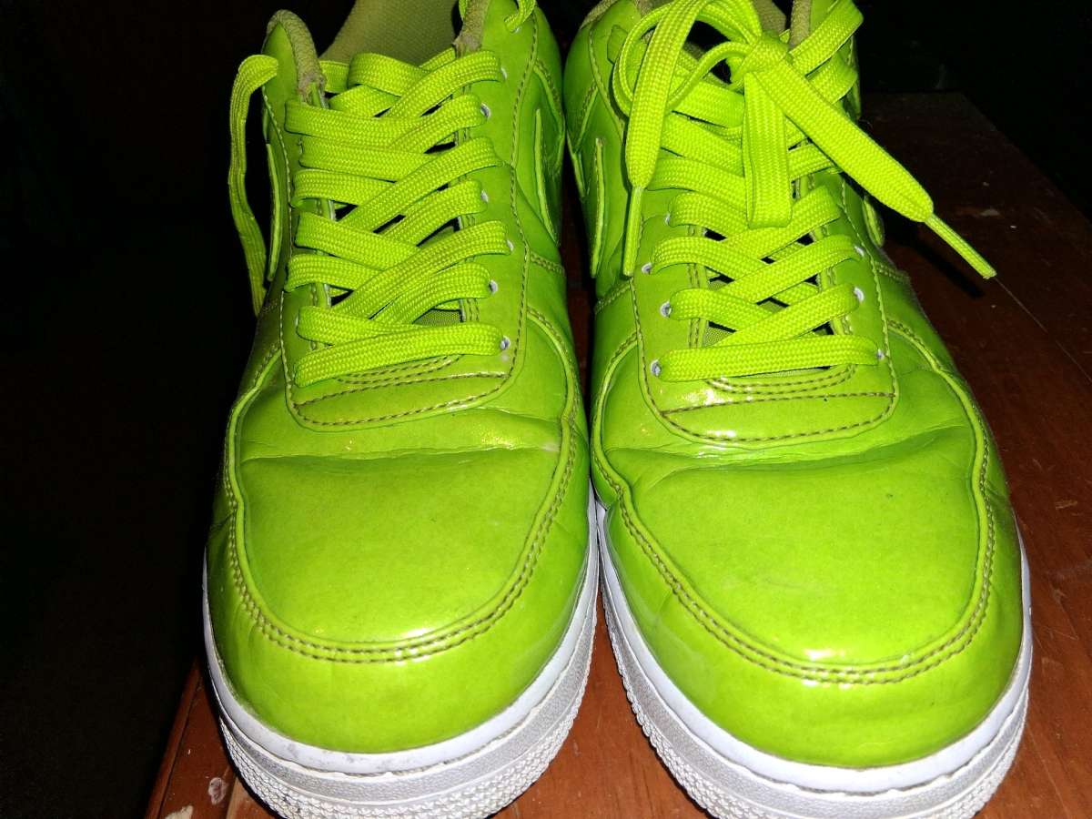 Princess edition metallic green air forces