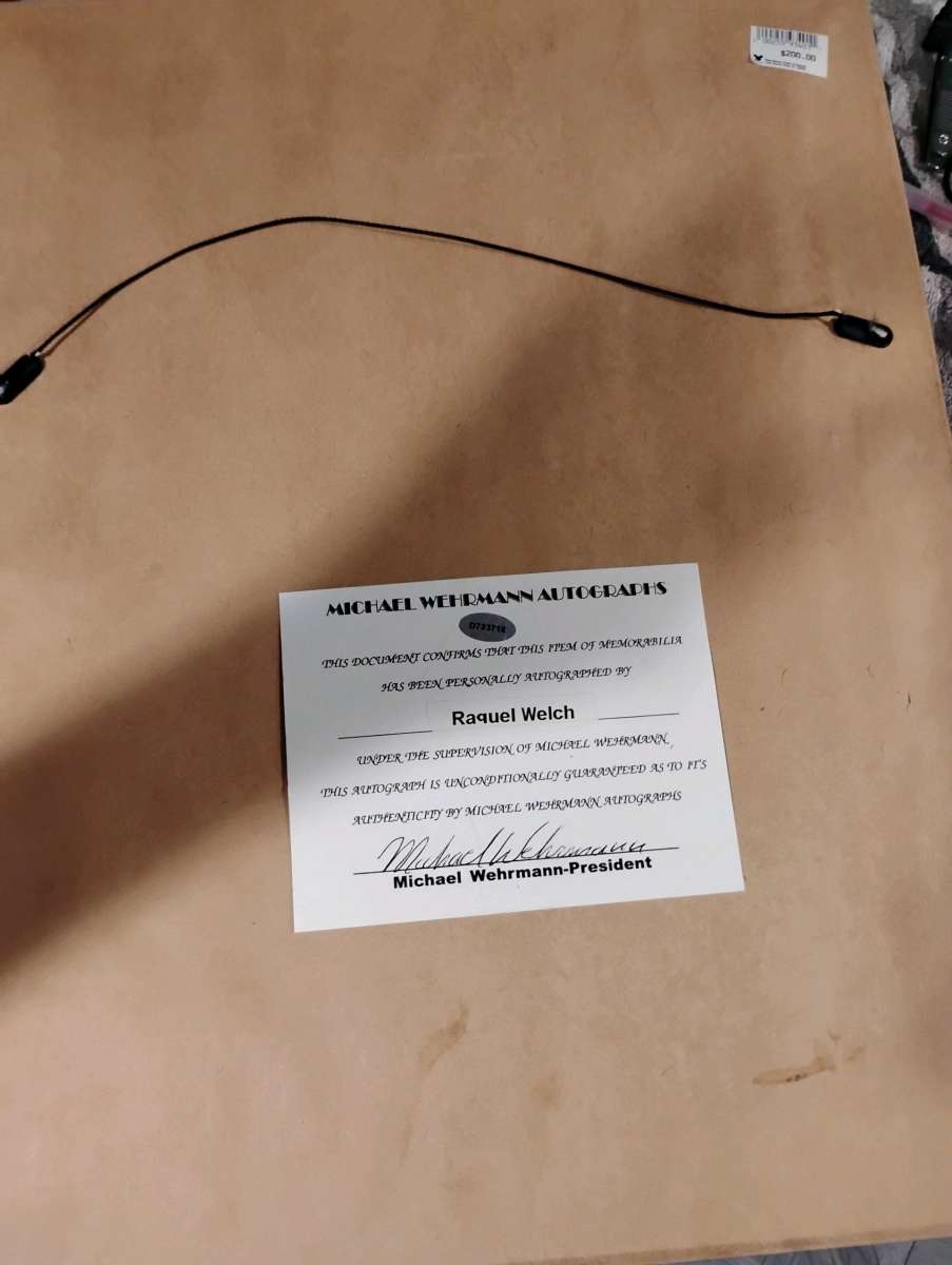 Raquel Welch Autographed Photo with authenicity