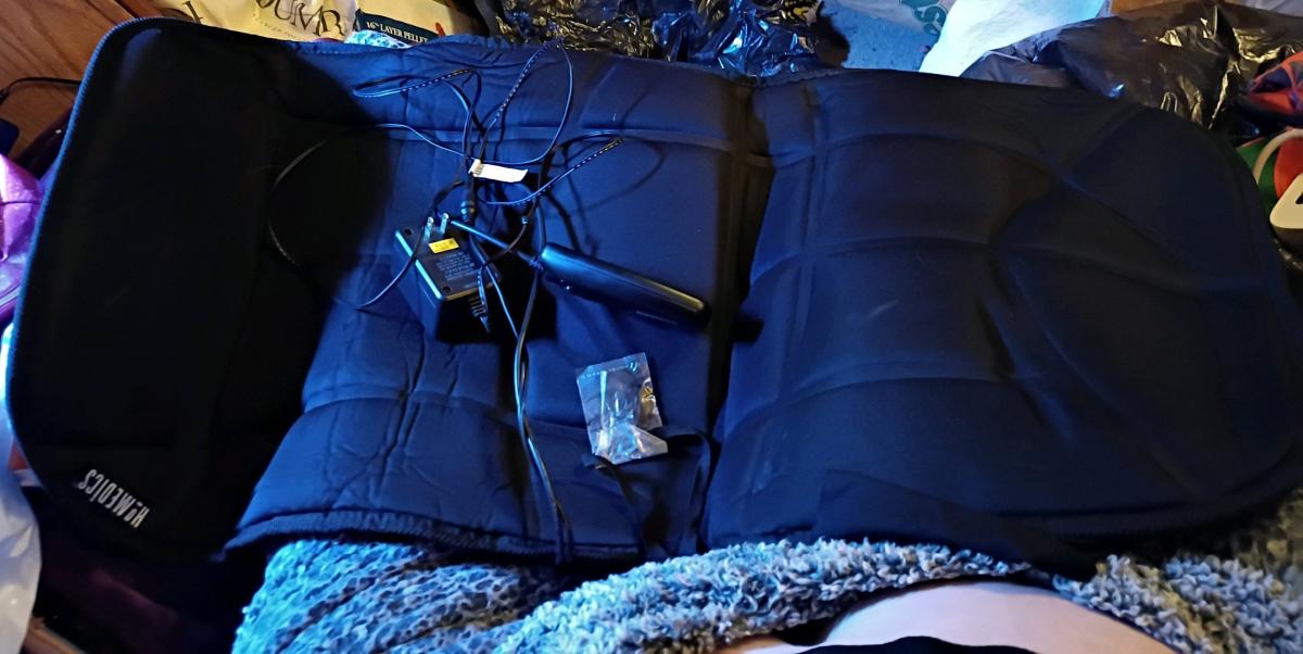 heat and vibration massage cushion mat pad and more items