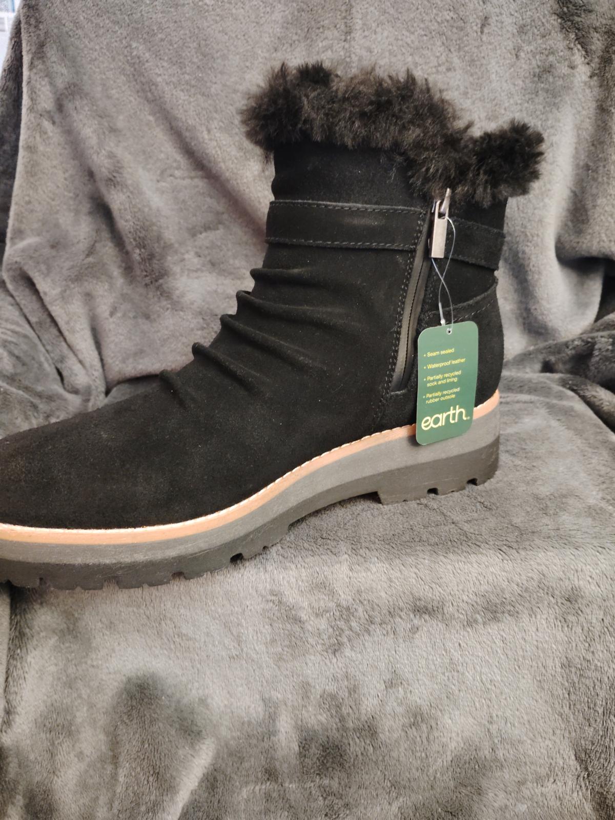 Earth® Women's Yara Waterproof Casual Ankle Booties, Black 001, 11 M