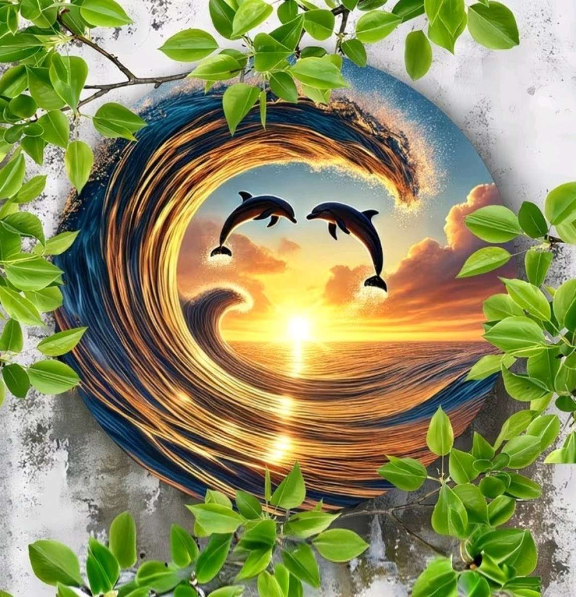 Metal Wall Decor Dolphins