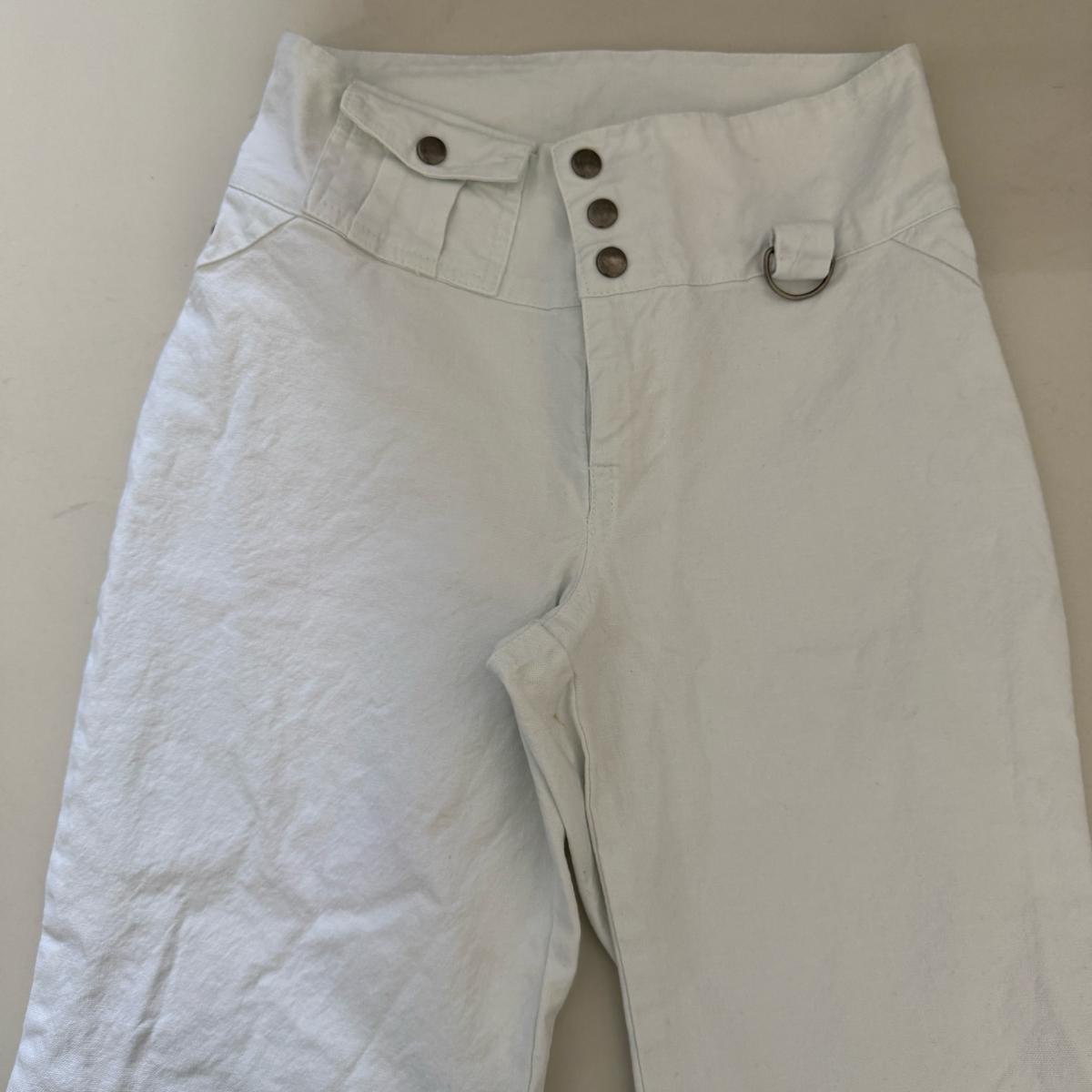 VintageInspired HighWaisted White Flare Pants Bell Bottoms S
