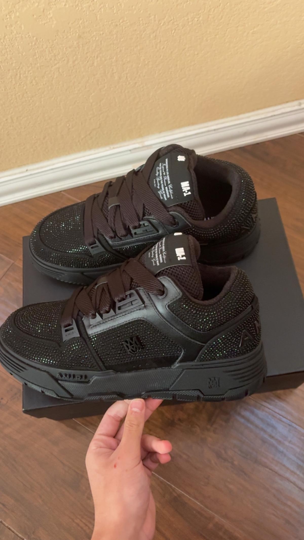 Black amiri ma1 crystal brand new size 10