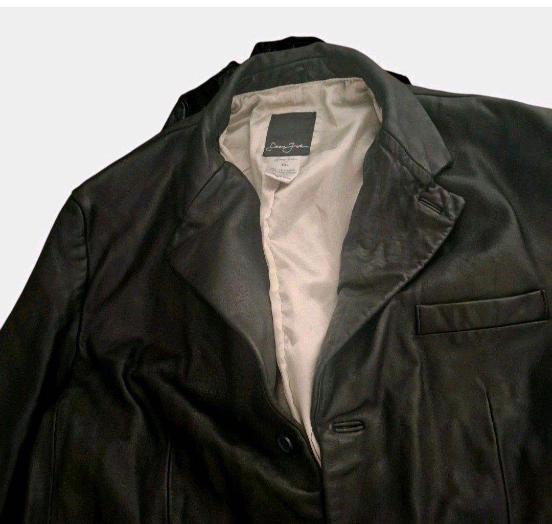 Vintage Sean John Leather Jacket  Mens XXL Black