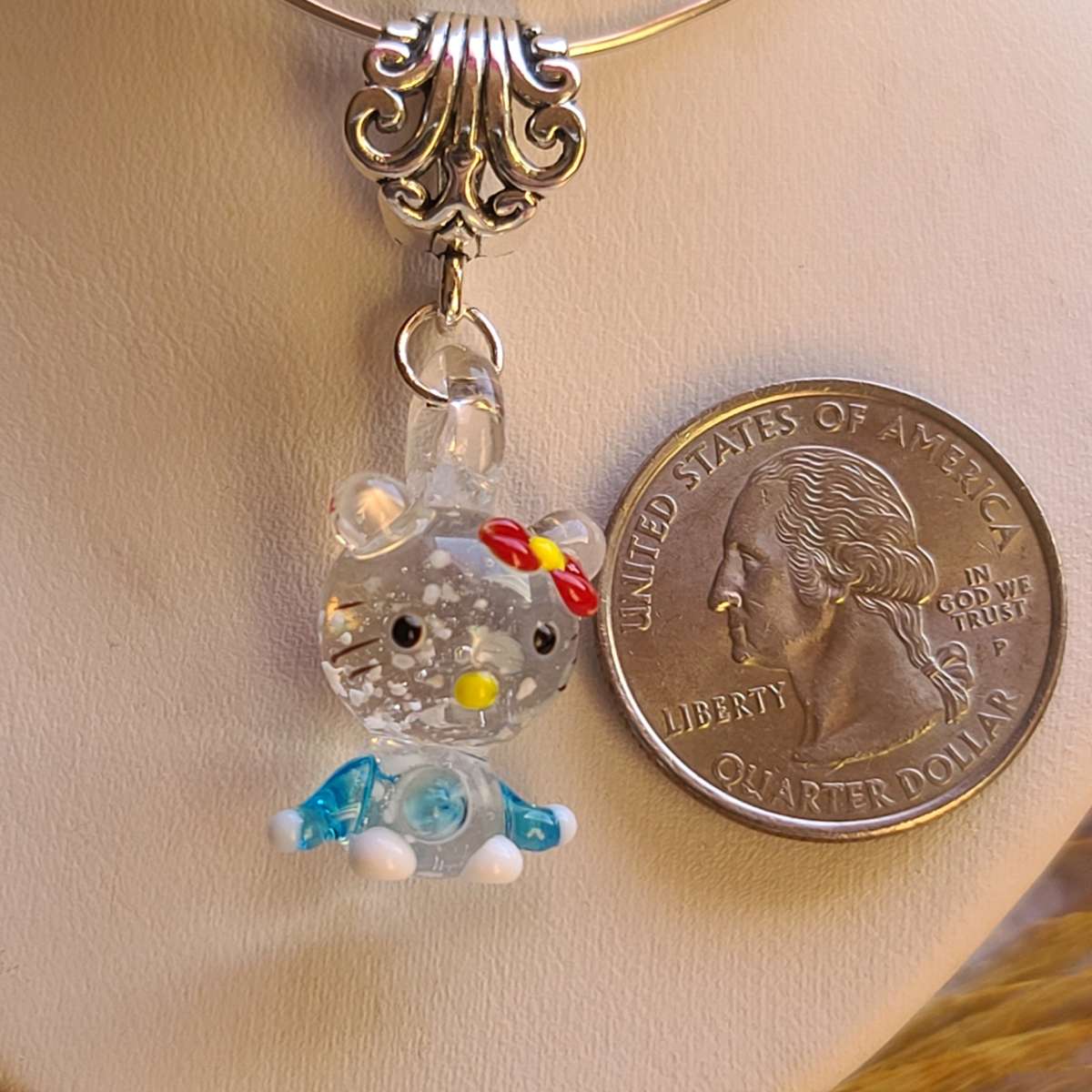 Hello Kitty Murano Glass Pendant