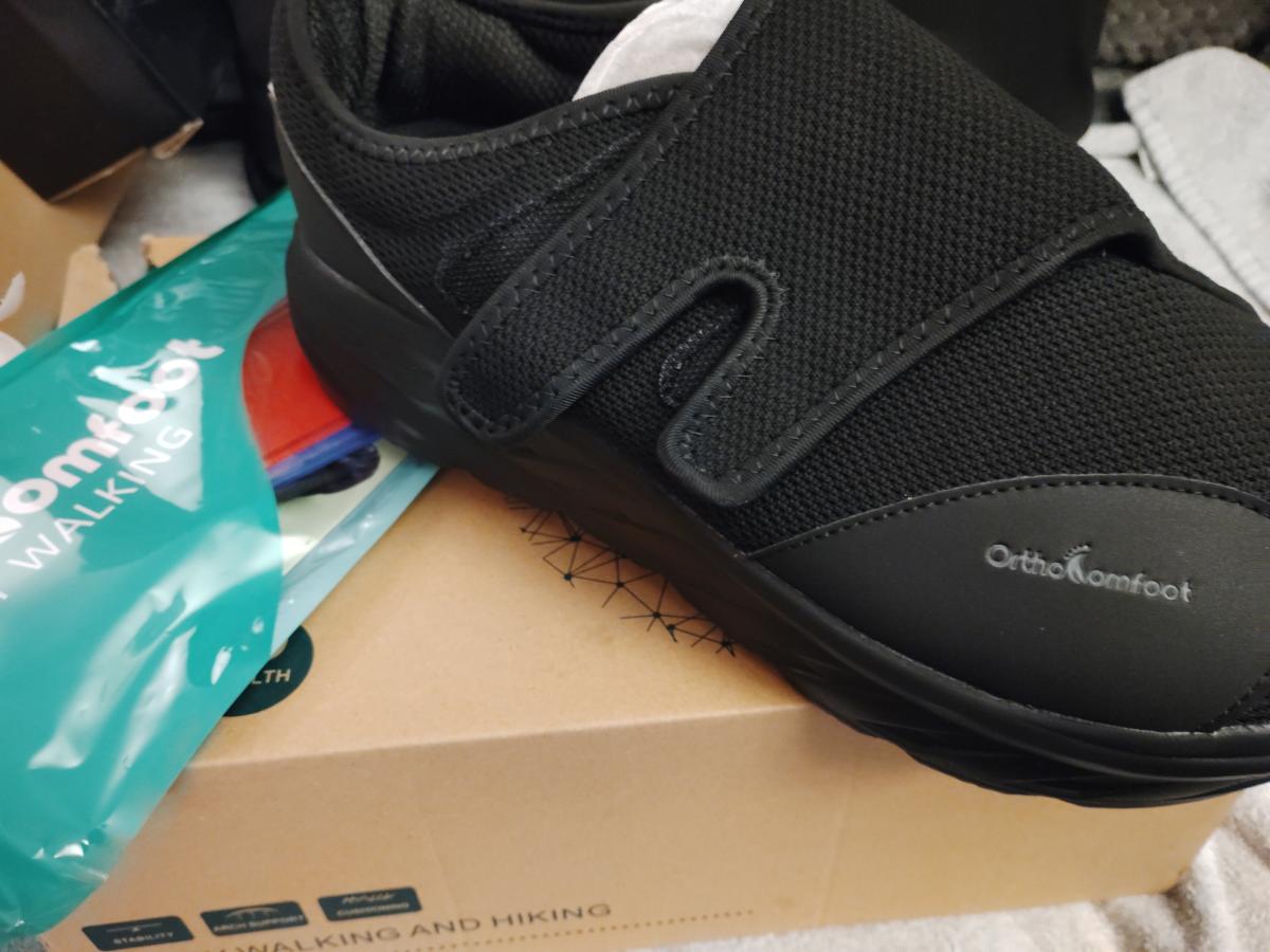 Ortho Comfort Men's Orthopedic Diabetic Extra Wide size 11 Black]