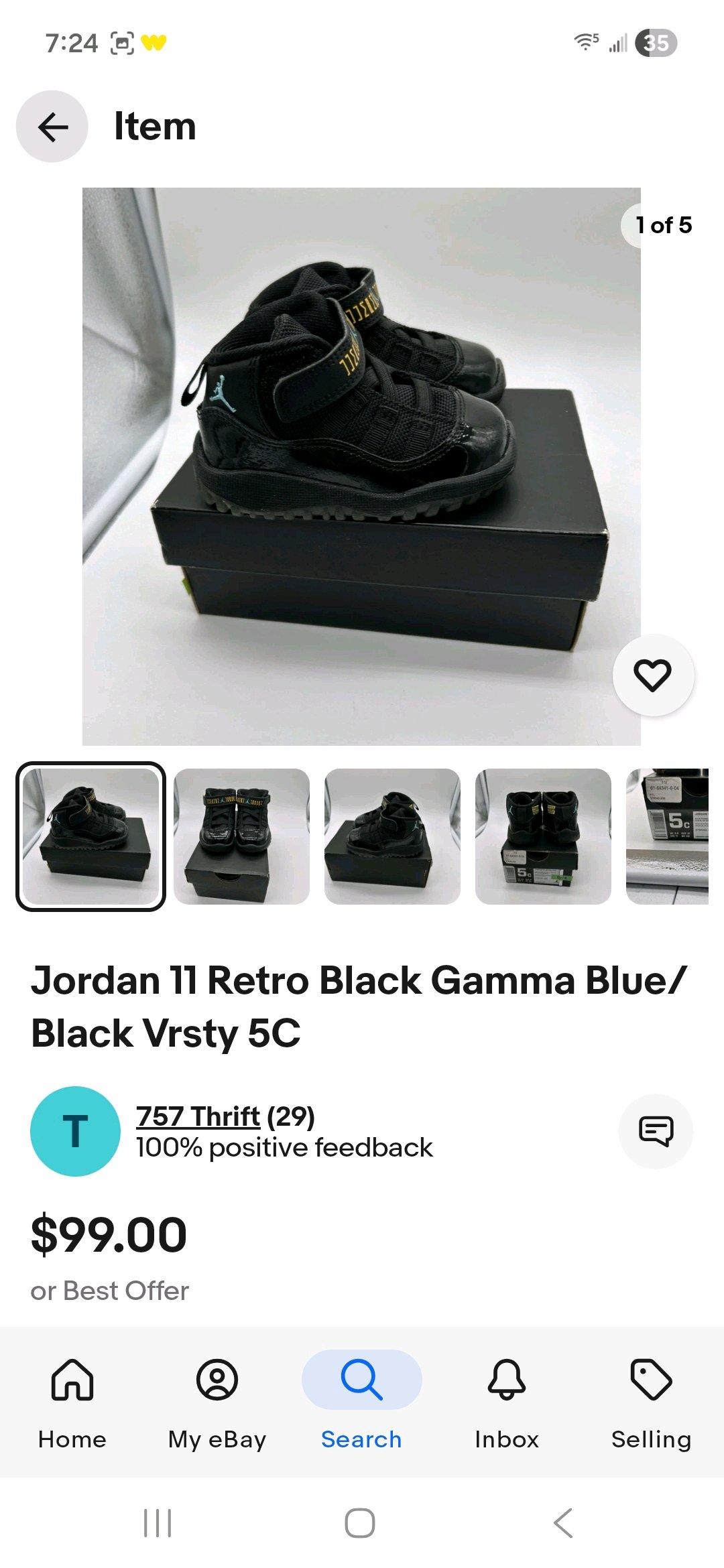 Jordan 11 Retro Black gamma blue black vrsty 5c