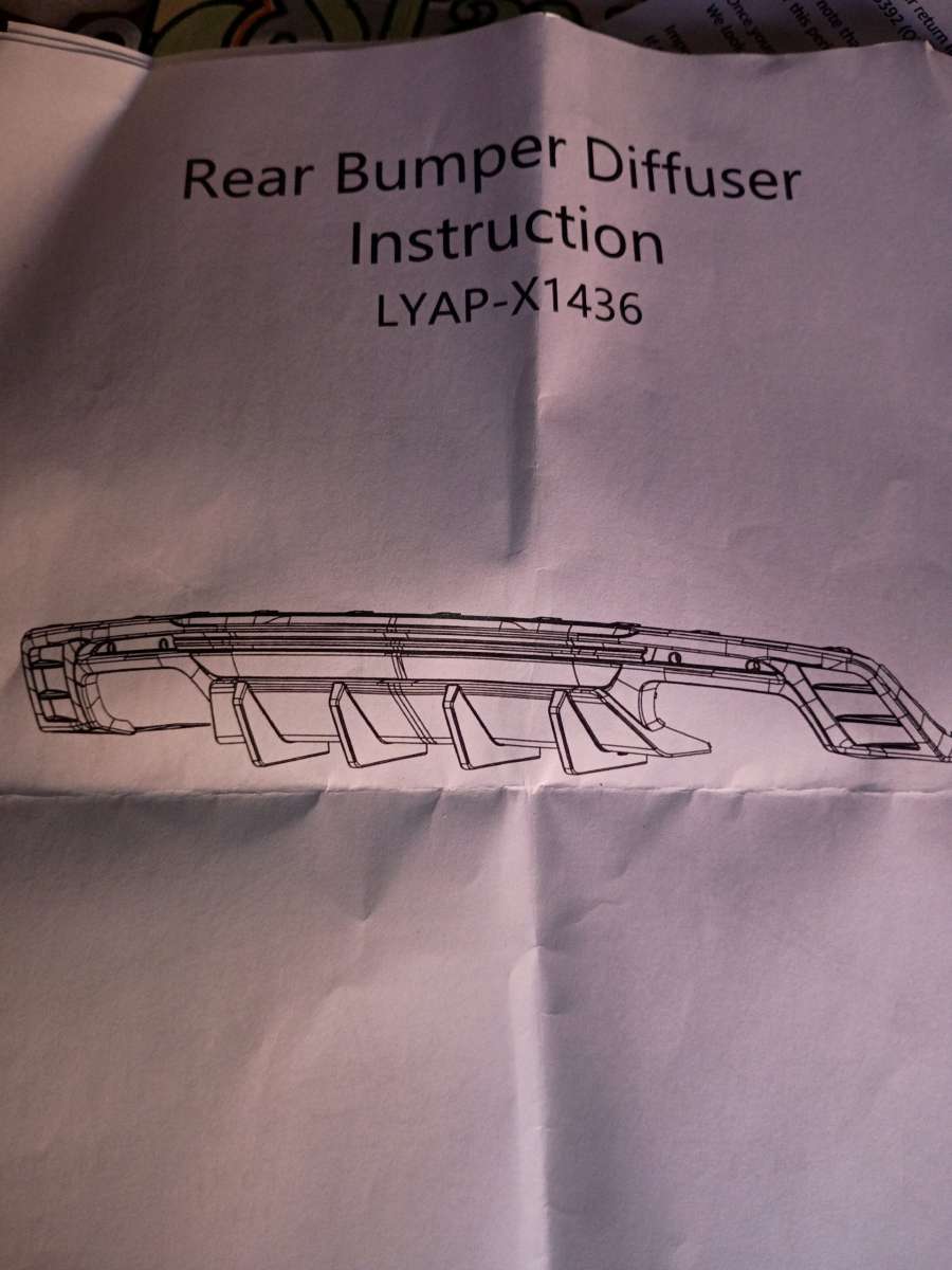 rear bumper diffuser for SS Camaro