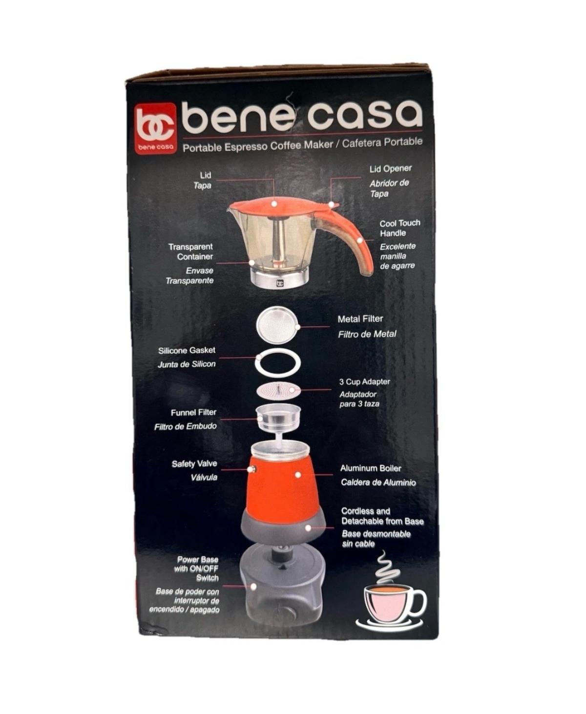 Cafetera Elctrica Bene Casa BC90267  6 Tazas Espresso  Roja