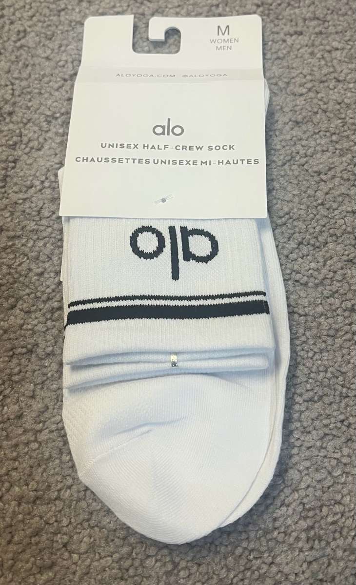 ALO Yoga Half Crew Unisex Socks Medium