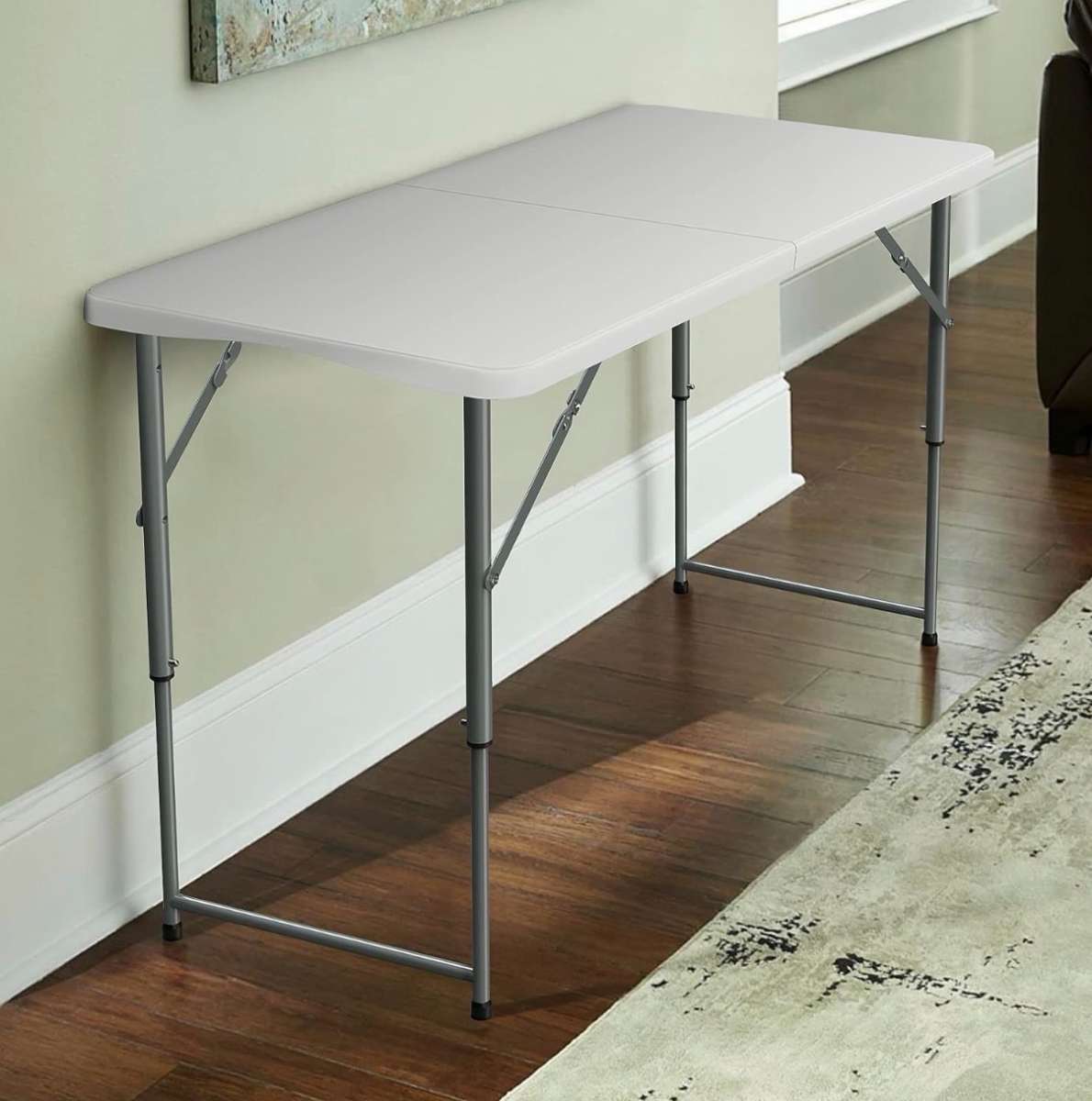 Folding Picnic Table 4Foot Adjustable Height 4FT Plastic Tab