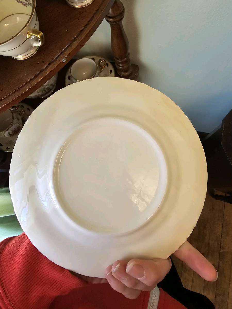 vintage bone china floral salad plates