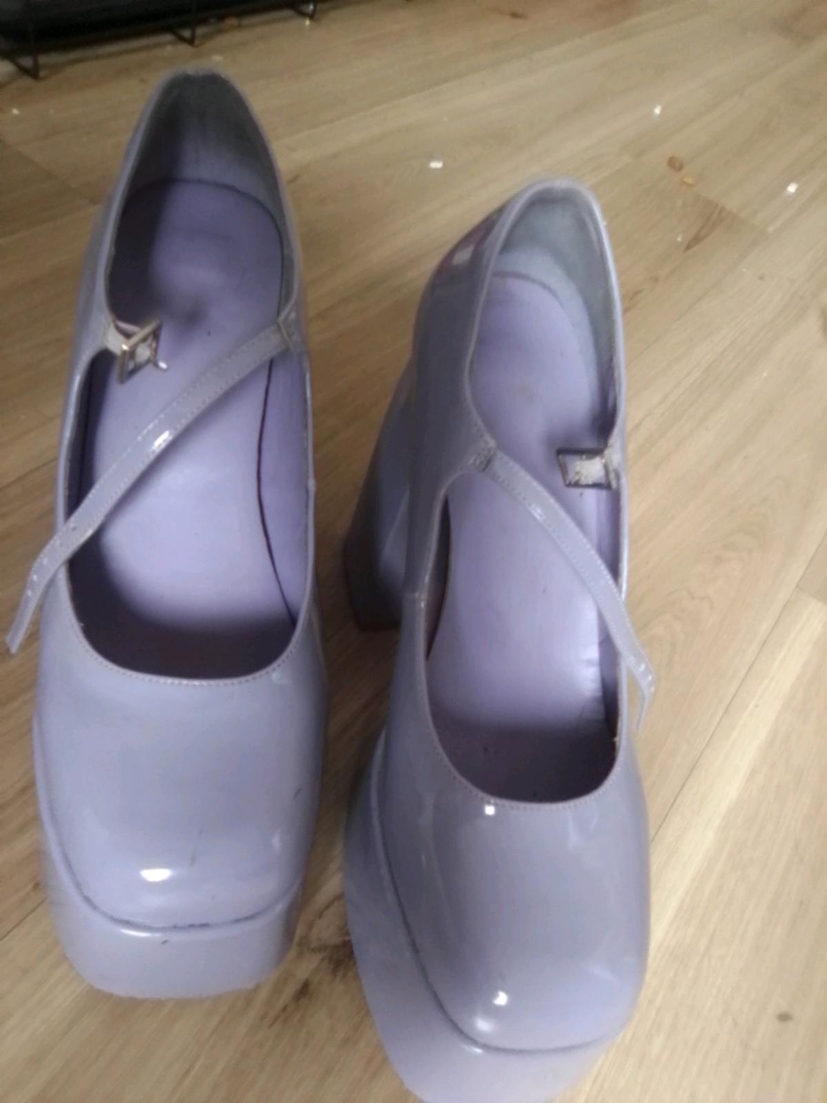 Purple Platform Mary Janes