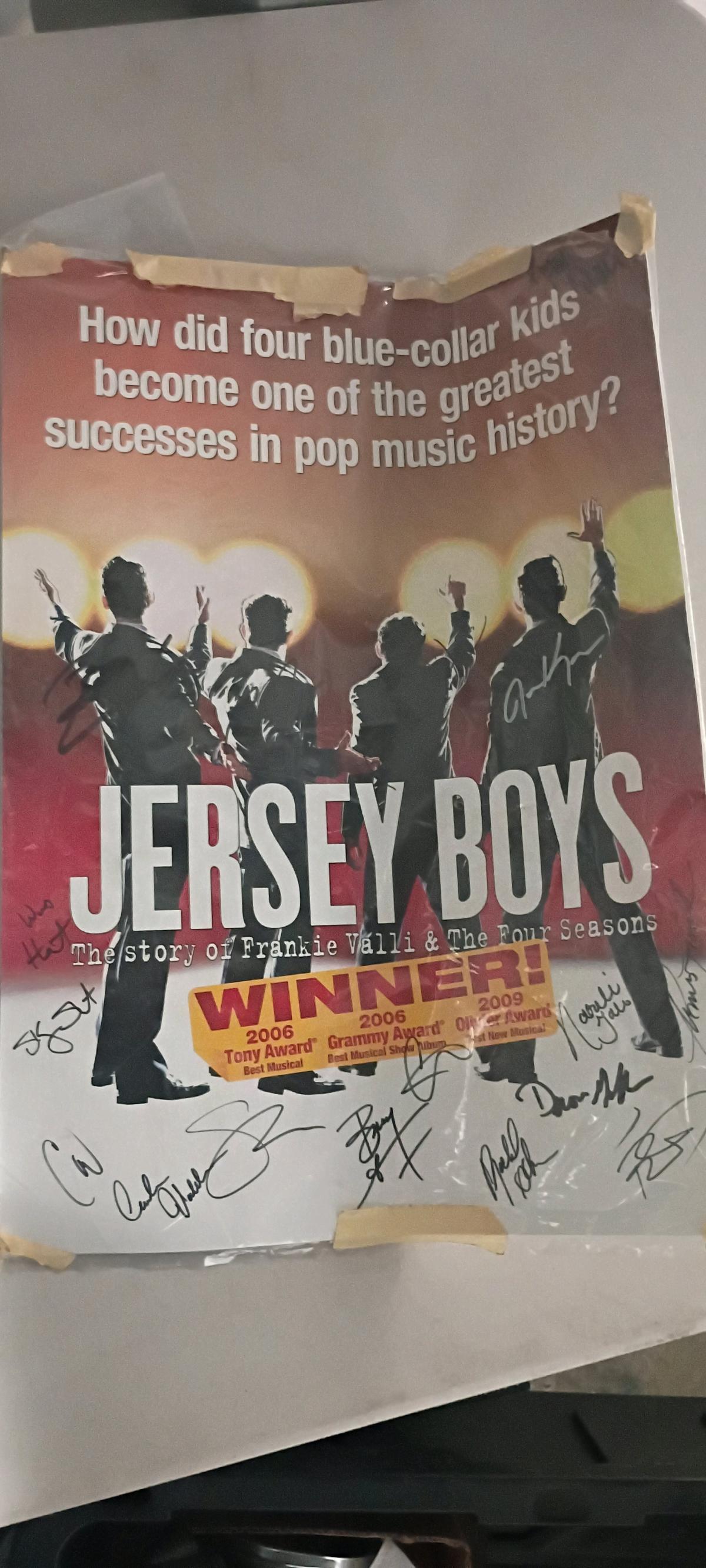 Jersey Boys signed poster