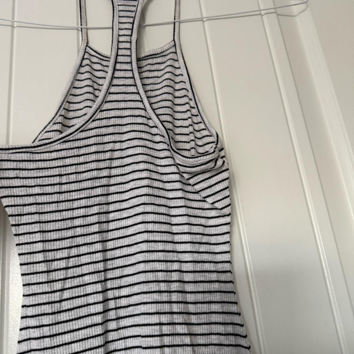 Windsor Striped Ribbed Racerback Midi Dress