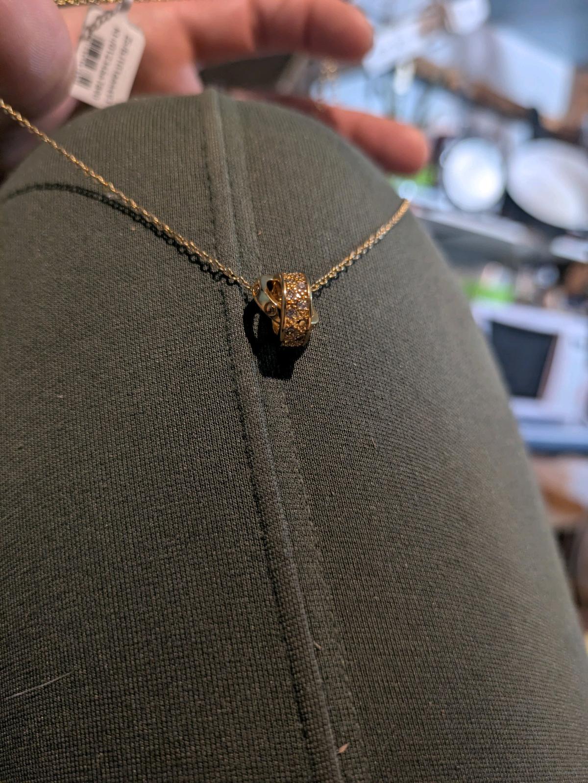 925 Sterling Silver with Two Hoop Pendant