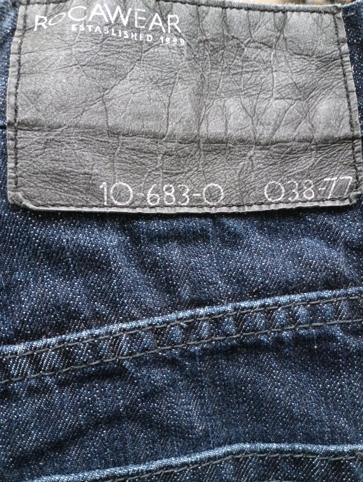 Y2k Rocawear Jeans Embroidered Pocket Baggy Wide Leg Size 38